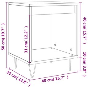 ΚΟΜΟΔΙΝΑ 2 ΤΕΜ. SONOMA ΔΡΥΣ 40 X 35 X 50 ΕΚ. ΑΠΟ ΕΠΕΞΕΡΓ. ΞΥΛΟ 830723