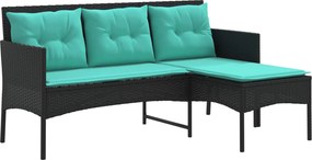 vidaXL Σετ Καναπέ Κήπου με μαξιλάρι 2 pcs συνθετικό ρατάν