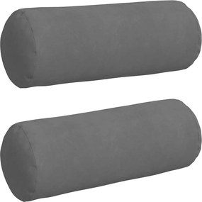 vidaXL Μαξιλάρια Στήριγμα 2 pcs Σκούρο Γκρι Ø 25 x 70 cm