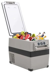 vidaXL Ψυγείο με Λαβή &amp; Προσαρμογέα Μαύρο / Γκρι 55 Λ. από PP &amp; PE