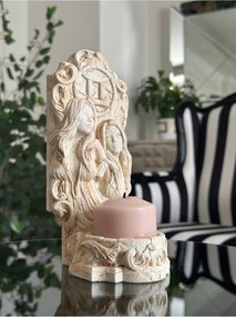 Stewehome Αντικέ διακοσμητικό μπιμπλό κηροπήγιο ζυγός 21x9x10 cm