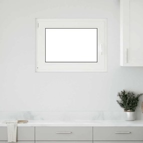 vidaXL Παράθυρο Υπογείου "RISOR" 80x50 εκ. Ανακλινόμενο & Περιστρεφόμενο DIN Αριστερά Λευκό