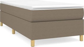 vidaXL Κρεβάτι Boxspring με Στρώμα Taupe 80x200 εκ. Υφασμάτινο
