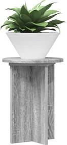 vidaXL Βάση φυτών 2 τεμ. Γκρι Sonoma Ø29,5 x 40 εκ. Επεξεργασμένο Ξύλο