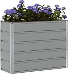 vidaXL Γλάστρα Ανοιχτό γκρι 100 x 40 x 75 cm Ατσάλι