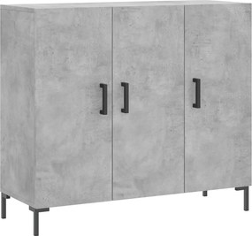 vidaXL Ντουλάπι Γκρι Σκυροδέματος 90x34x80 εκ. Επεξεργασμένο Ξύλο