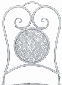 vidaXL Σετ Επίπλων Bistro 3 Τεμαχίων Γκριζωπό Λευκό Ατσάλινο