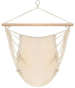 Κρεμαστή Καρέκλα / Αιώρα Μεγάλη Λευκή Κρεμ Υφασμάτινη