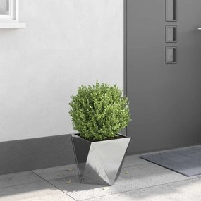 vidaXL Γλάστρα Ασημί 30 x 30 x 30 cm Επικαλυμμένος Χάλυβας