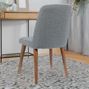 Artekko Milano Ξύλινη Καρέκλα Τραπεζαρίας με Ανοιχτό Γκρι Ύφασμα (59x59x91) - 783-1142 - 783-1142