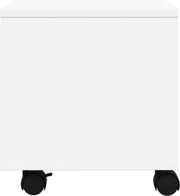 vidaXL Βάση Εκτυπωτή με Ρόδες Λευκή 41x32x34,5 εκ.
