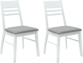 vidaXL Καρέκλες φαγητού 2 pcs Λευκό 43 x 54 x 89 εκ.