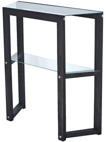 Κονσόλα Via 552NOS1910 85x31x85cm Anthracite Wood, Glass
