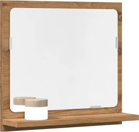 vidaXL Ντουλάπι καθρέφτη μπάνιου Artisan Oak Κατασκευασμένο ξύλο