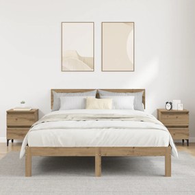 vidaXL Κομοδίνα 2 τεμ Φτιαγμένα από δρυ 40x35x50 εκ Φτιαγμένο από ξύλο