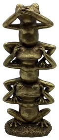 Διακοσμητικοί Βάτραχοι Froggies 1 021863 9,3x5,8xH21,8cm Gold Polyresin