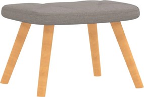 vidaXL Πολυθρόνα Relax Taupe Υφασμάτινη με Σκαμπό
