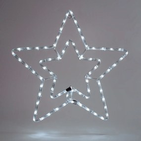 Χριστουγεννιάτικο Αστέρι Φωτοσωλήνας Με 72 Led Φωτάκια &amp; Προγράμματα (55x56) Eurolamp 600-20210