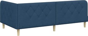 vidaXL Κρεβάτι Γωνίας Μπλε 90 x 200 cm ύφασμα
