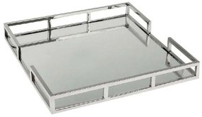 Δίσκος Με Καθρέπτη MR15450M 30x30x5cm Silver Espiel Ανοξείδωτο Ατσάλι