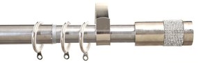 Κουρτινόξυλο Φ28mm Μονό Επεκτεινόμενο 140-240cm Με Άκρα Grace Chrome 998151