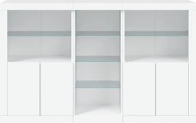 vidaXL Μπουφές με Φώτα LED Λευκός 162 x 37 x 100 εκ.