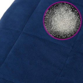vidaXL Κουβέρτα Βαρύτητας Μπλε 138 x 200 εκ. 6 κ. Υφασμάτινη