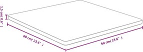vidaXL Επιφάνεια Τραπεζιού 60x60x1,5 από Μπαμπού