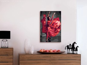 Πίνακας για να τον ζωγραφίζεις - Red Dress 40x60