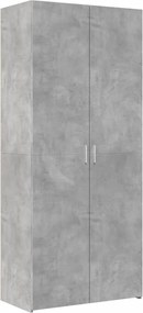 vidaXL Ντουλάπι Γκρι Σκυροδέματος 80x42,5x185 εκ. Επεξεργασμένο Ξύλο