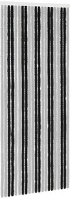 vidaXL Κουρτίνα εντόμων Chenille Γκρι και Μαύρο 90 x 220 cm 100% PP
