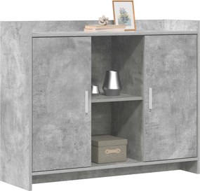 vidaXL Πλαϊνό γραφείο Concrete Grey 98,5 x 33 x 80 εκ