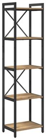 vidaXL Βιβλιοθήκη artisan δρυς 40 x 30 x 153 εκ Επεξεργασμένο ξύλο