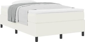 vidaXL Κρεβάτι με ελατήρια Κρέμα και Λευκό 120 x 200 cm