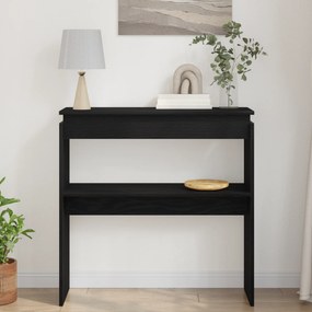 vidaXL Κονσόλα Μαύρη Δρυς 80x30x80 εκ. Φτιαγμένη από ξύλο