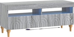 vidaXL 3 Τεμάχια LED Τηλεοπτική Ντουλάπα Γκρι Sonoma