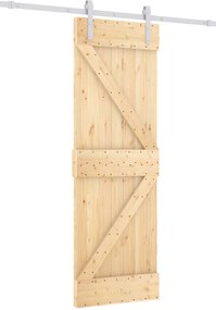 vidaXL Συρόμενη Πόρτα Φυσικό και Λευκό 70 x 210 cm
