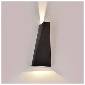 V-TAC Απλίκα Τοίχου LED 4W 230V 476lm 120° IP65 Up-Down Μαύρο Σώμα Φυσικό Λευκό 218298