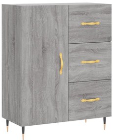 vidaXL Ντουλάπι Γκρι Sonoma 69,5 x 34 x 180 εκ. Επεξεργασμένο Ξύλο