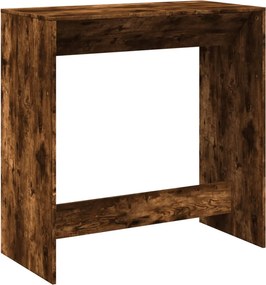 vidaXL Τραπέζι Μπαρ Καπνιστή Δρυς 102x50x103,5εκ. Επεξεργ. Ξύλο