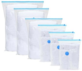 vidaXL Σακούλες αποθήκευσης κενού 5 pcs Διαφανής και μπλε 70 x 50 cm