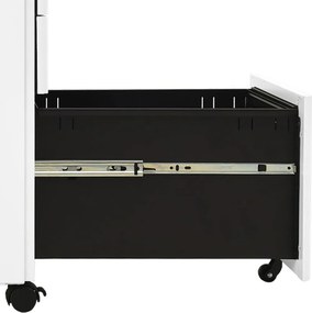vidaXL Αρχειοθήκη Φορητή Λευκή 30 x 45 x 59 εκ. Ατσάλινη