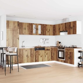 vidaXL Βάση νιπτήρα με αποθήκευση Porto 2 pcs Καφέ Επεξεργασμένο ξύλο