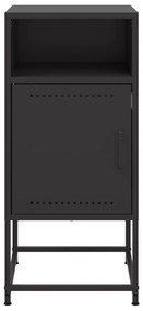 vidaXL Κομοδίνο Μαύρο 36x39x78 εκ. από Χάλυβα