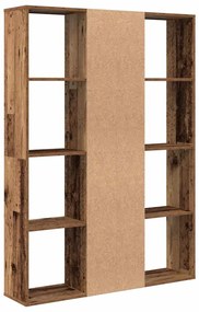 vidaXL Διαχωριστικό/Βιβλιοθήκη Παλιό Ξύλο 100x24x140εκ από Μοριοσανίδα