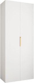 Ντουλάπα Como IV 100 Δίφυλλη-Λευκό - Χρυσό