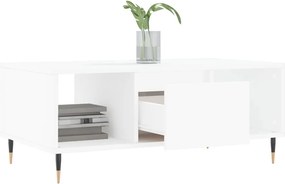vidaXL Τραπεζάκι Σαλονιού Λευκό 90 x 50 x 36,5 εκ. Επεξεργασμένο Ξύλο