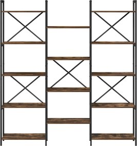 vidaXL Ράφι Βιβλίων Δρύς Sonoma 156 x 25 x 167 εκ. Επεξεργασμένο ξύλο