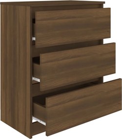 vidaXL Συρταριέρα Καφέ Δρυς 60 x 35 x 76 εκ. Επεξεργασμένο Ξύλο