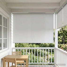 vidaXL Ρολό Κουρτίνα UV Προστασία Λευκό 180 x 230 cm Πολυεστέρας